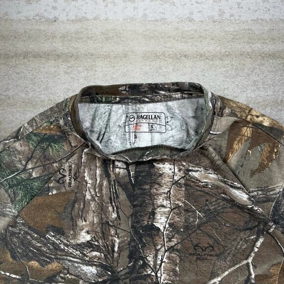 Vintage 90s Realtree Shirt Mens S Hunting Camo Short Sleeve Woodland Magellan - Picture 4 of 4